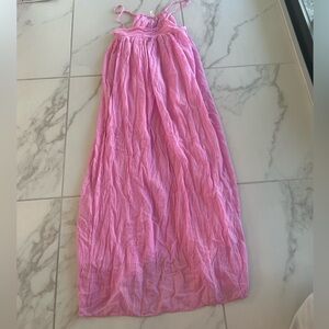 Free People Pink Crinkle dress